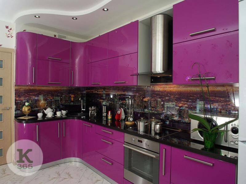Фиолетовая кухня Модерн Квадро артикул: 371522
